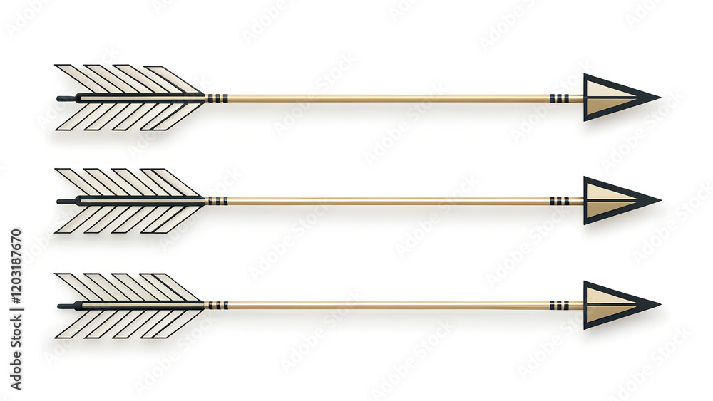 Fototapeta premium 3d golden arrow