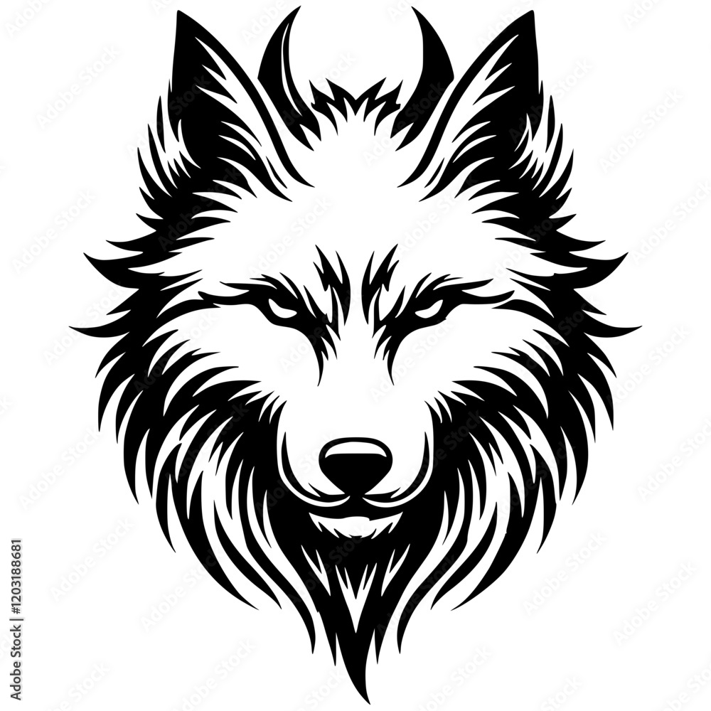 Silhouette of a wolf demon Silhouette of a wolf demon