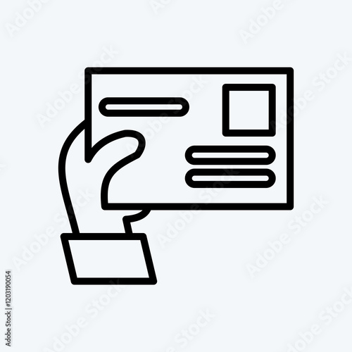 Icon Give Envelope. suitable for education symbol. line style. simple design editable