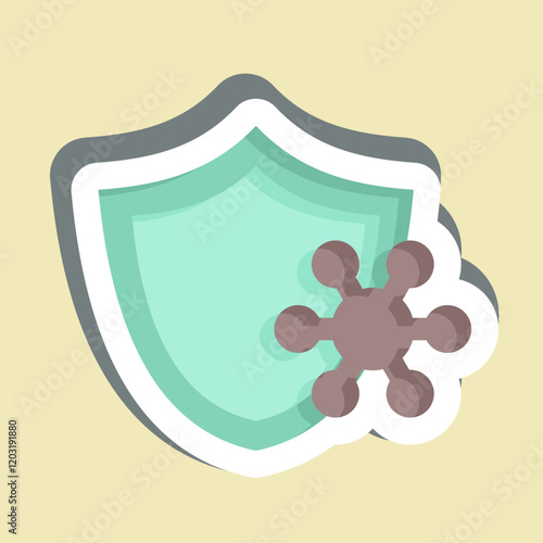 Sticker Resistance. related to Healthcare symbol. design editable