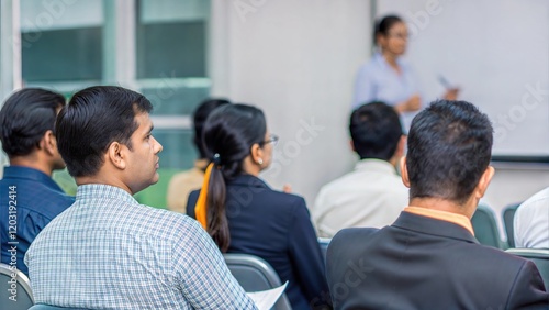 Corporate Workshop Session – Indian professionals participating in a training workshop, engaged in learning and development activities.
 photo