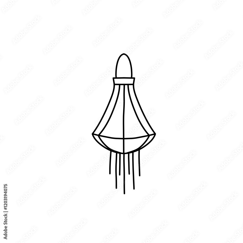 chinese lantern outline chinese lantern outline