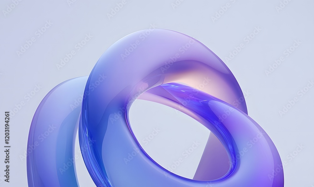 Abstract purple and blue glass sculpture. Abstract purple and blue glass sculpture.