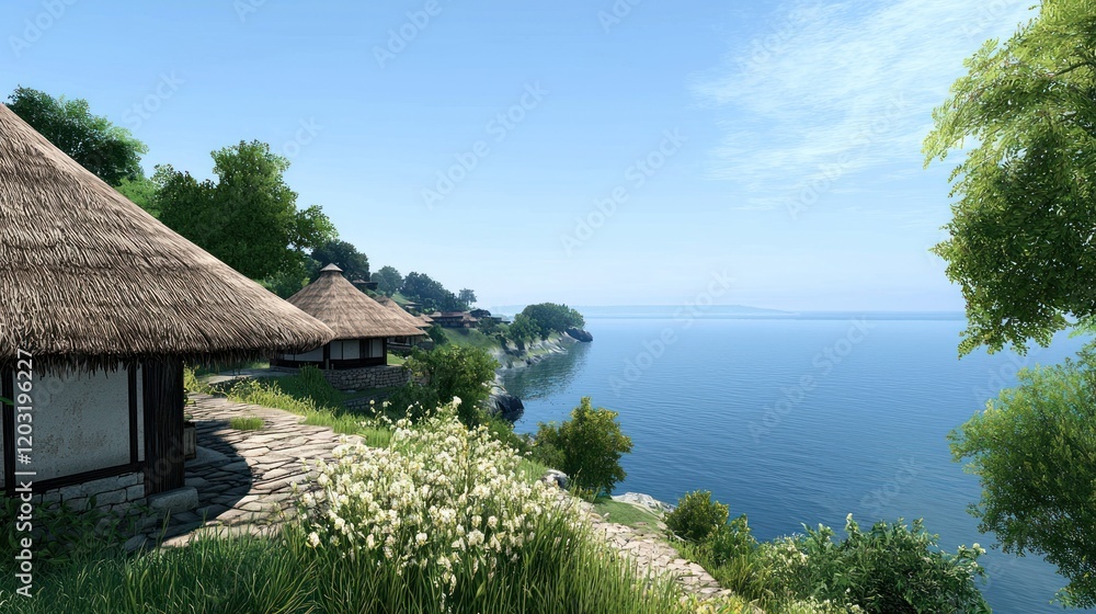 Coastal Village Seascape Coastal Village Seascape