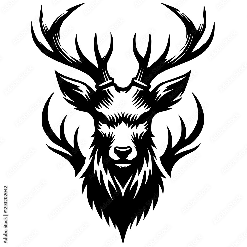 Deer head silhouette vector design Deer head silhouette vector design