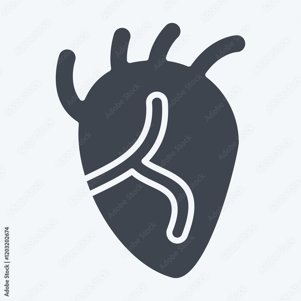 Icon Heart. related to Healthcare symbol. glyph style. design editable