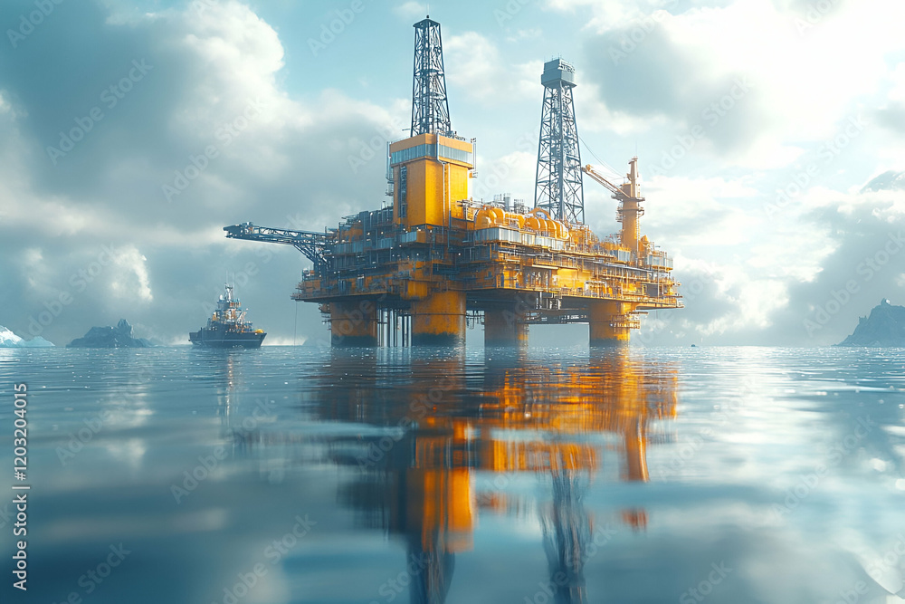 Arctic oil rig platform ocean energy Arctic oil rig platform ocean energy