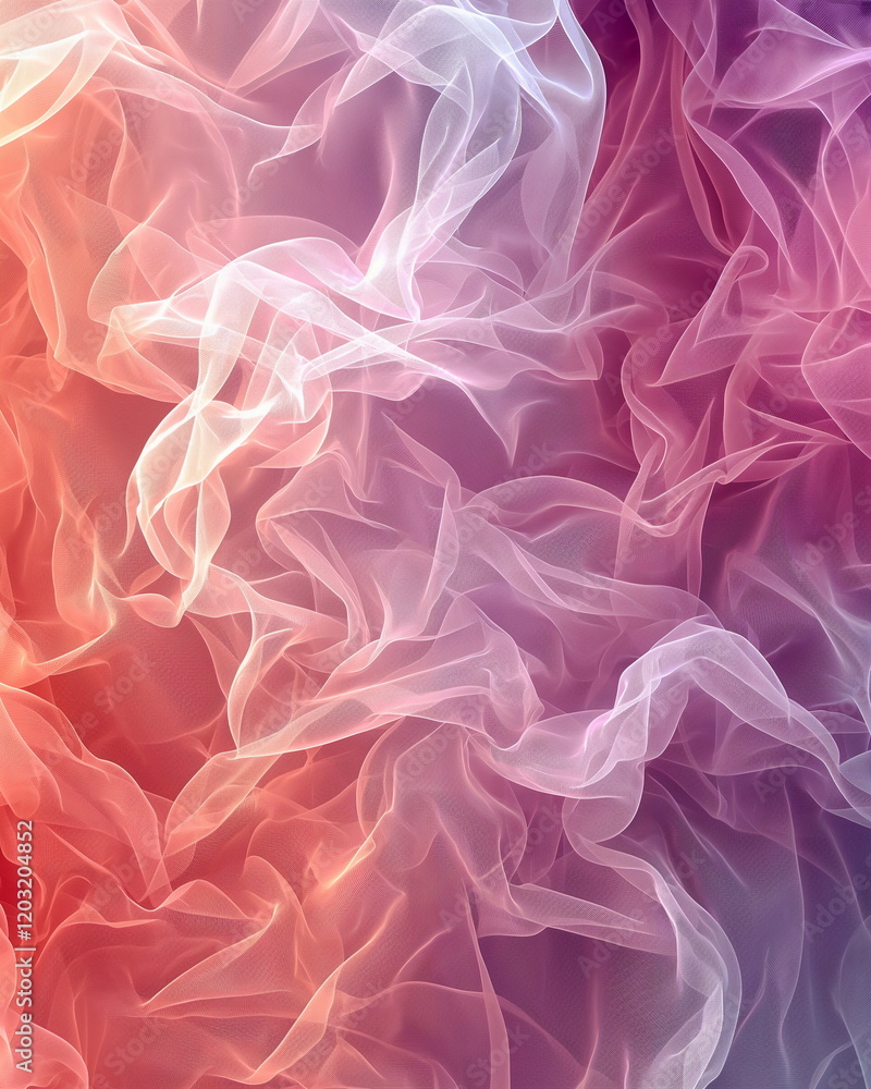 Obraz premium Translucent tulle with a gradient from soft pink t_004