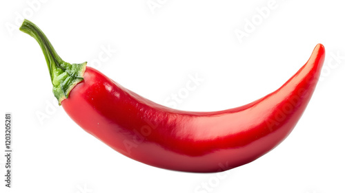 Fiery red chili pepper on a transparent background. isolated background.