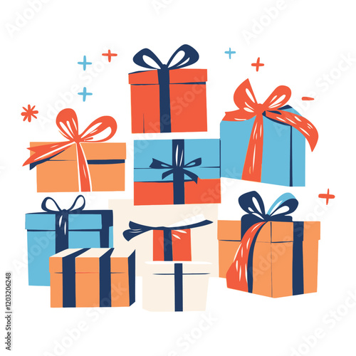 Minimalist Dog Illustration with Bold Geometric Design and Calm Stance