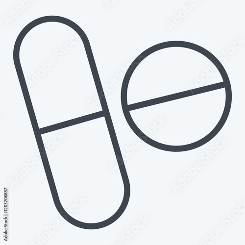 Icon Medicine. related to Healthcare symbol. line style. design editable