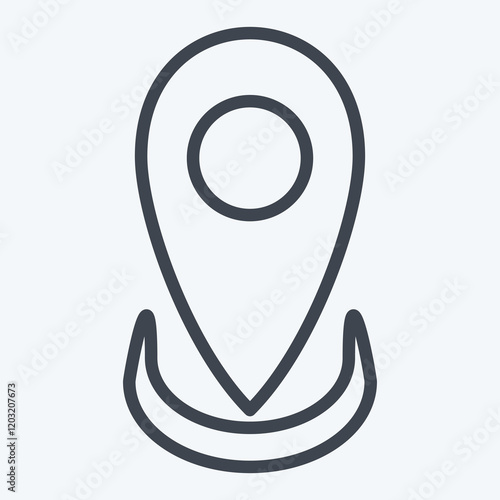 Icon Location. related to Healthcare symbol. line style. design editable