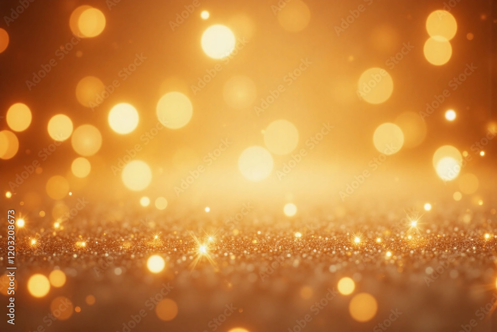 warm golden toned background with bokeh lights glitter particles warm golden toned background with bokeh lights glitter particles