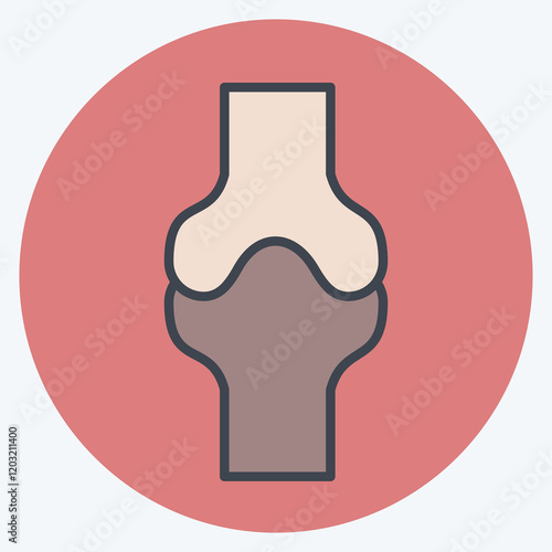 Icon Bone. related to Healthcare symbol. color mate style. design editable