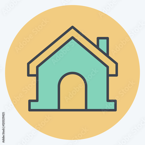 Icon Address. related to Healthcare symbol. color mate style. design editable