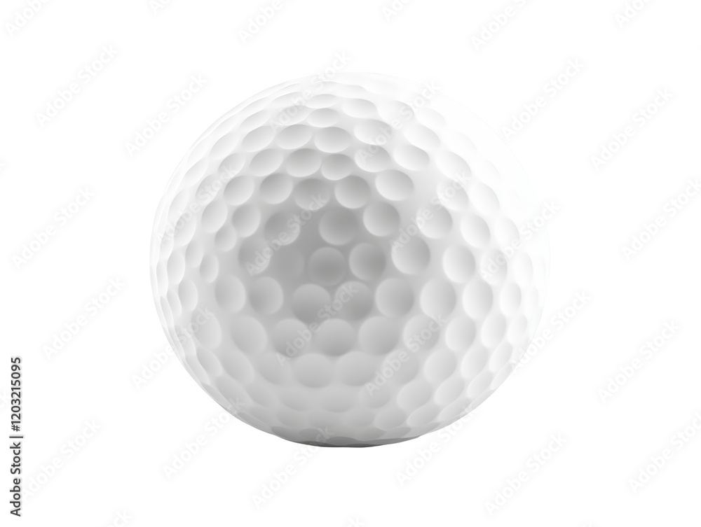 Isolated White Dimpled Golf Ball Isolated White Dimpled Golf Ball