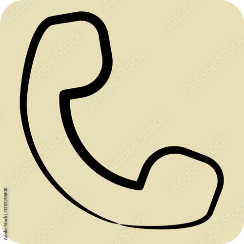 Icon Call. related to Healthcare symbol. hand drawn style. design editable