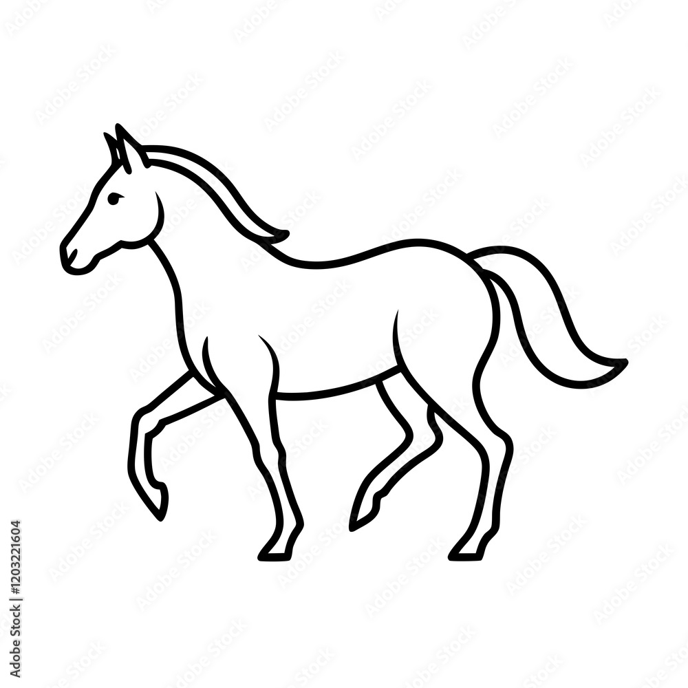 speed Horse line art Full Body Vector Logo speed Horse line art Full Body Vector Logo