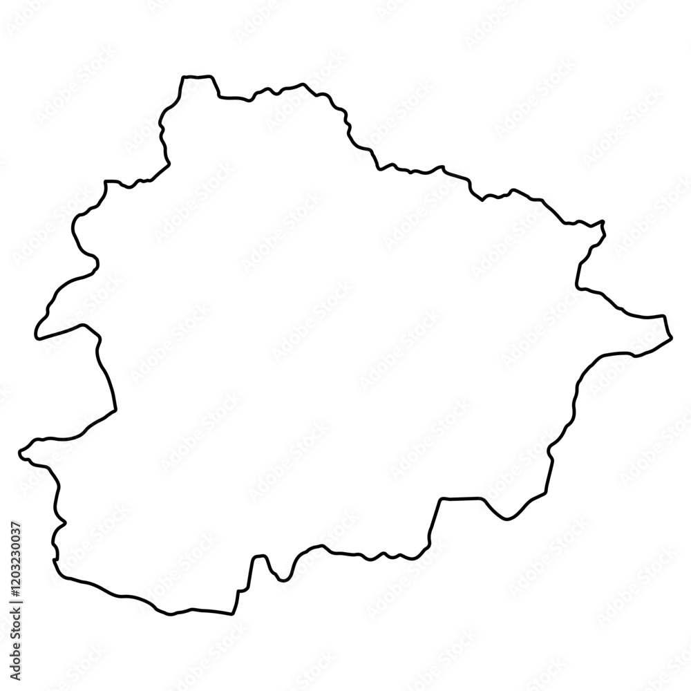 Outline Map of Andorra A Landlocked Country Outline Map of Andorra A Landlocked Country