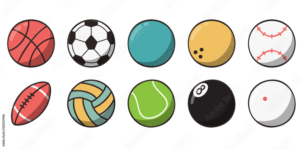 Fototapeta premium Sport Ball Simple Set