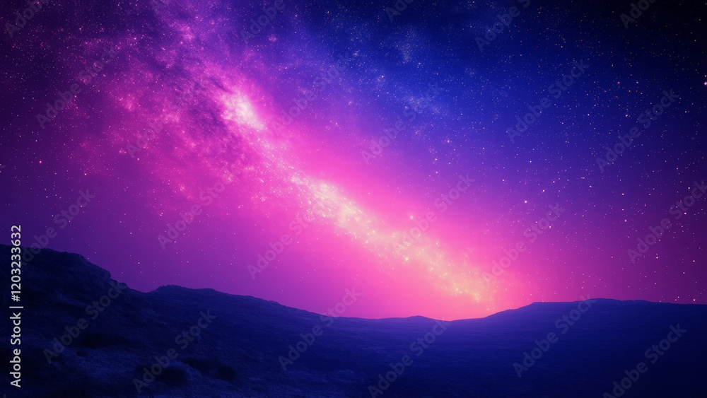 Create a vibrant cosmic background with a starry sky, glowing nebula clouds, and a smooth purple, pink, and blue gradient. Highlight a serene and limitless atmosphere with imaginative design. Create a vibrant cosmic background with a starry sky, glowing nebula clouds, and a smooth purple, pink, and blue gradient. Highlight a serene and limitless atmosphere with imaginative design.