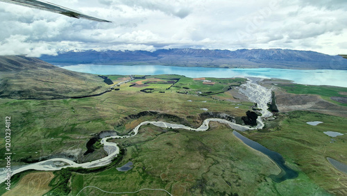 Turquoise Tapestry from the Skies - Flying Over Tekapo and Pukaki, New Zealand