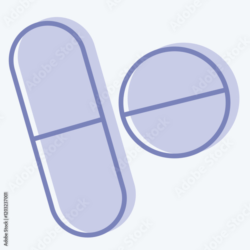 Icon Medicine. related to Healthcare symbol. two tone style. design editable