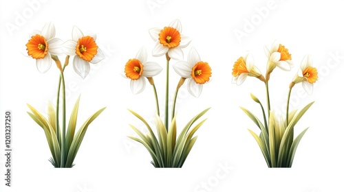 Wallpaper Mural Beautiful collection of daffodil flowers in vibrant colors and details Torontodigital.ca