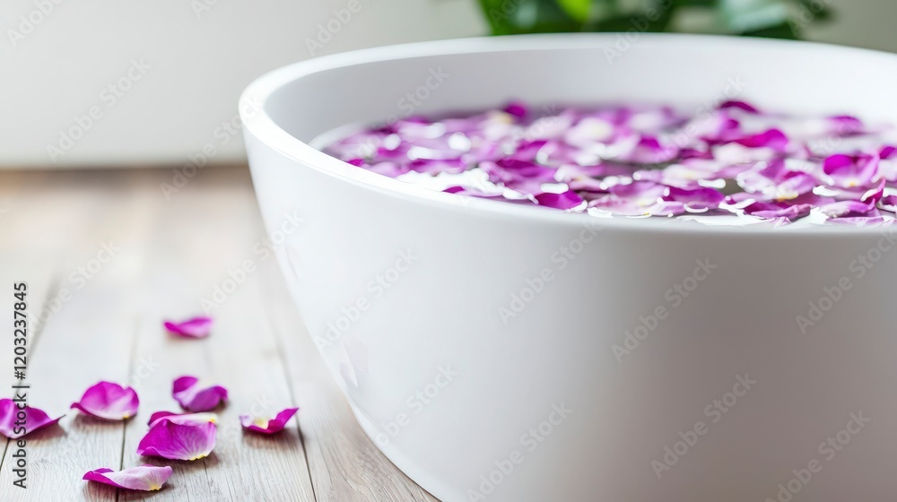 Relaxing Bath with Rose Petals Relaxing Bath with Rose Petals