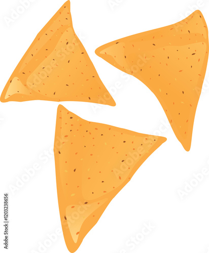 Tortilla Chips. Nachos Illustration