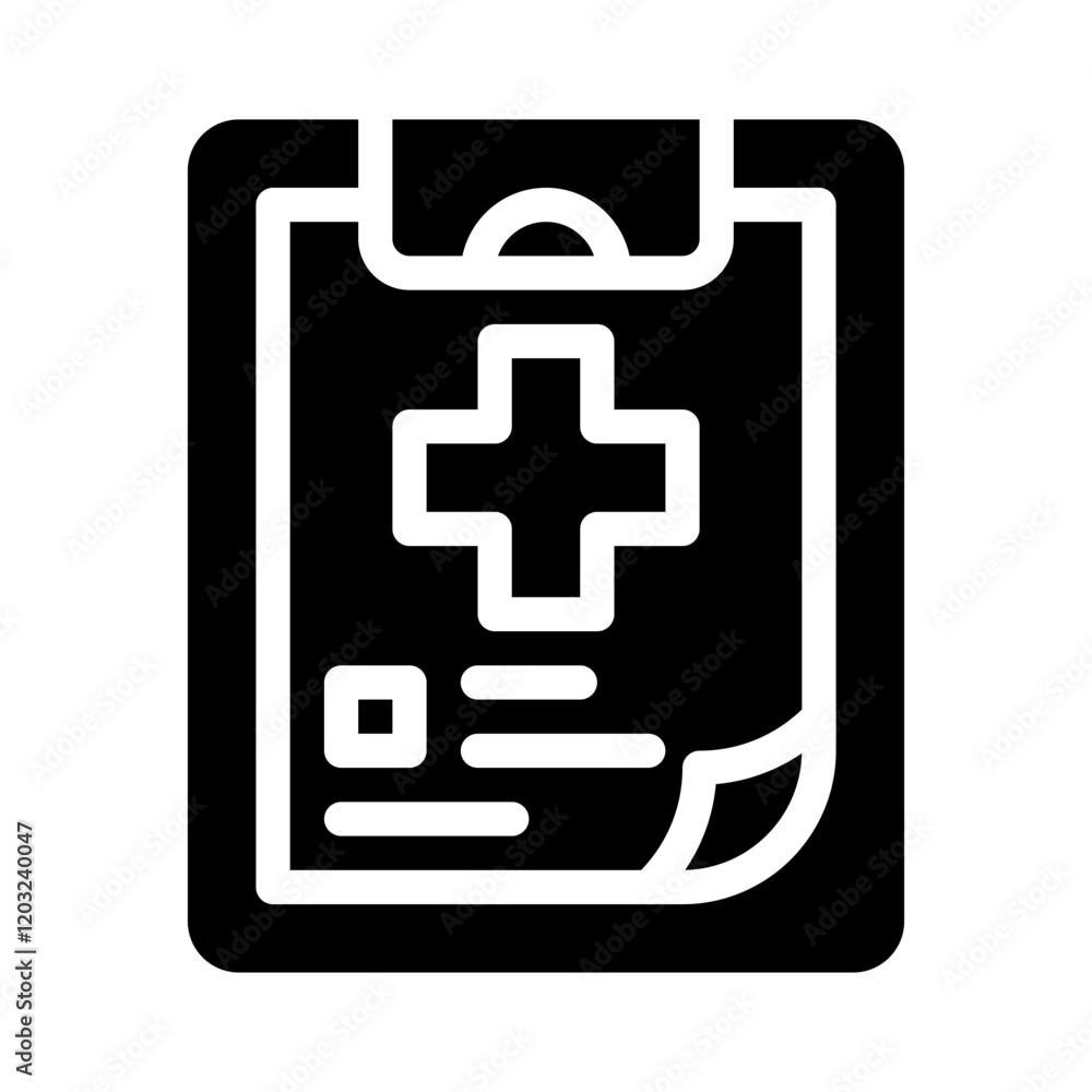 medical file glyph icon medical file glyph icon