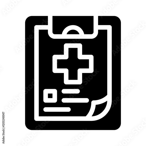 medical file glyph icon