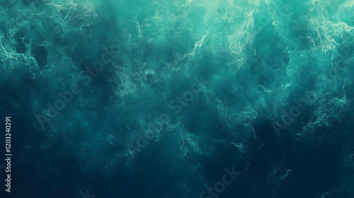 Wallpaper Mural Abstract mist in shades of blue and green, creating a mystical atmosphere. Torontodigital.ca