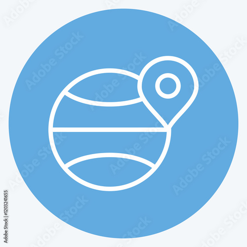 Icon Global Logistics. suitable for education symbol. blue eyes style. simple design editable