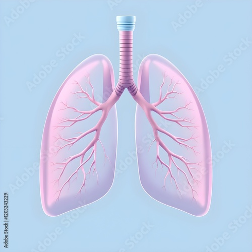 Futuristic 3D Model of Human Lungs