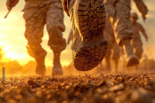 Respectful Salute: U.S. Soldiers Honoring Their Duty photo