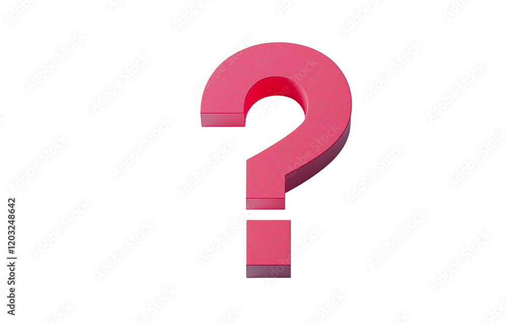 a 3D red question mark isolated on a transparent background a 3D red question mark isolated on a transparent background