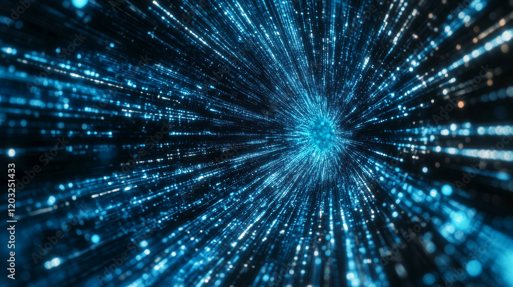Futuristic Cyberspace Data Flow Futuristic Cyberspace Data Flow