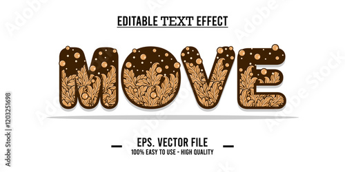 move editable text effect concept