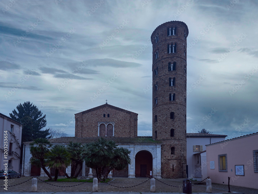 Fototapeta premium Generated ImageBasilica di Sant'Apollinare Nuovo, Paleochristian church in Ravenna, Italy