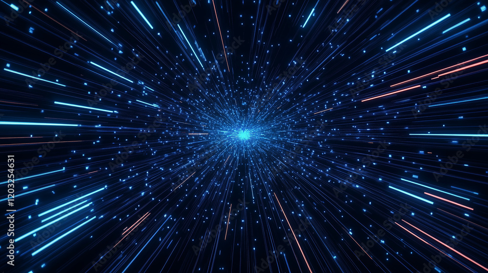 Futuristic Cyberspace Data Flow