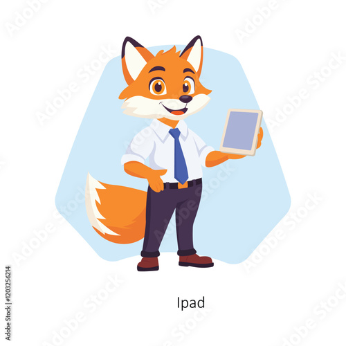 Ipad vector character illustration. EPS 10 File