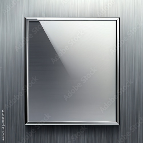 Clean digital frame against steel, sharp modern tones balance its minimalist clarity.