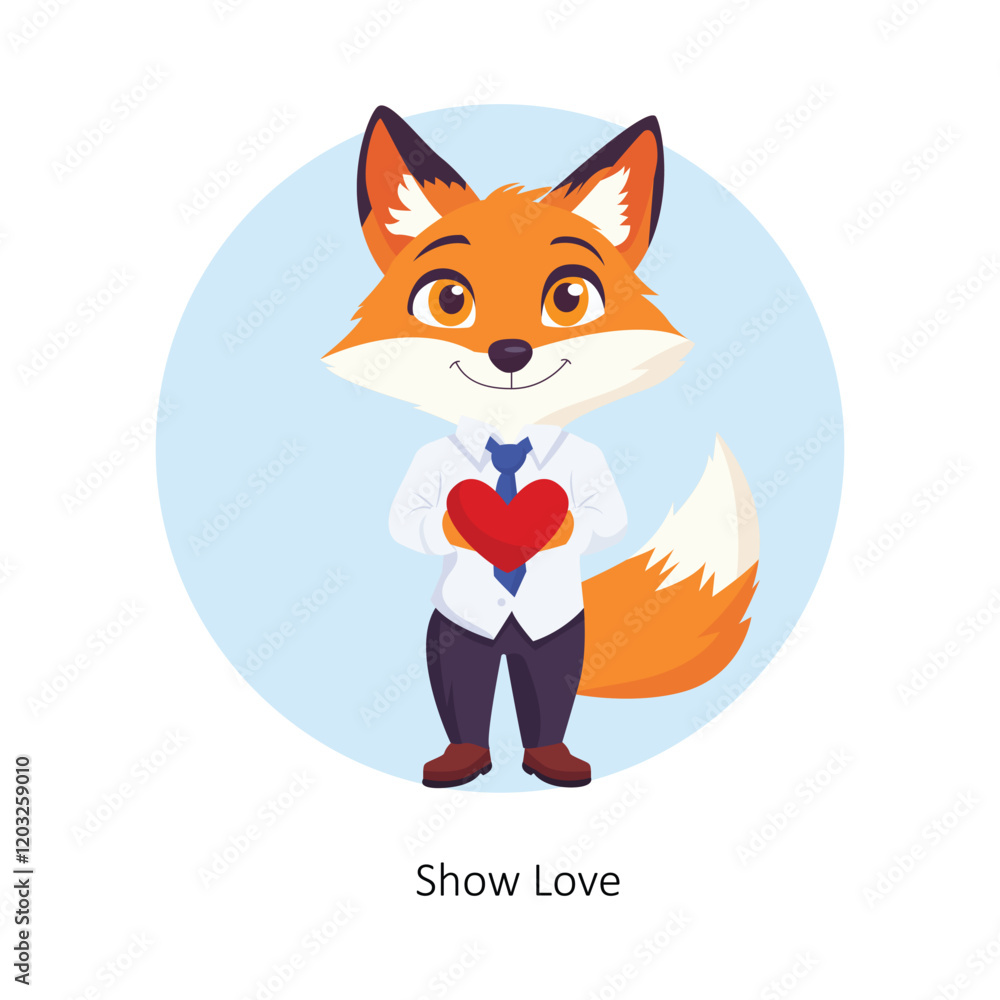 Fototapeta premium Show Love vector character illustration. EPS 10 File