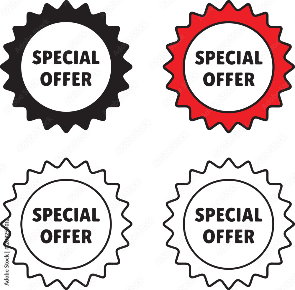 special offer icon on a white background. Flat special offer sign icon. vector illustration. special offer icon on a white background. Flat special offer sign icon. vector illustration.