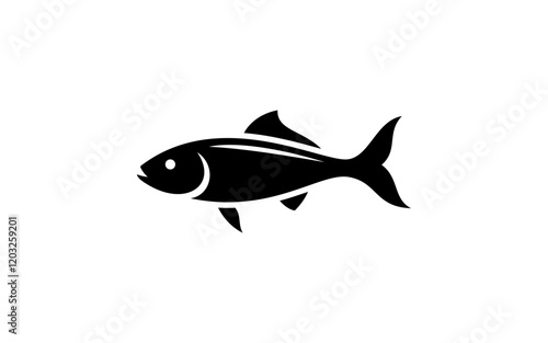 fish logo vector icon, fish silhouette logo template