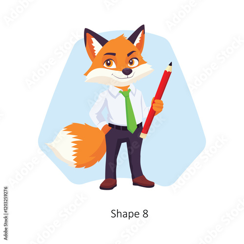 Shape 8 vector character illustration. EPS 10 File