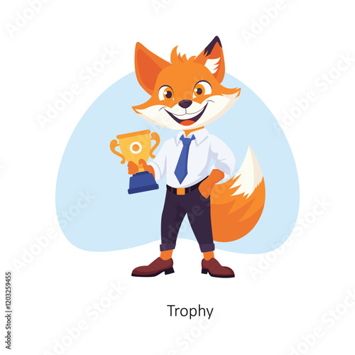 Trophy vector character illustration. EPS 10 File