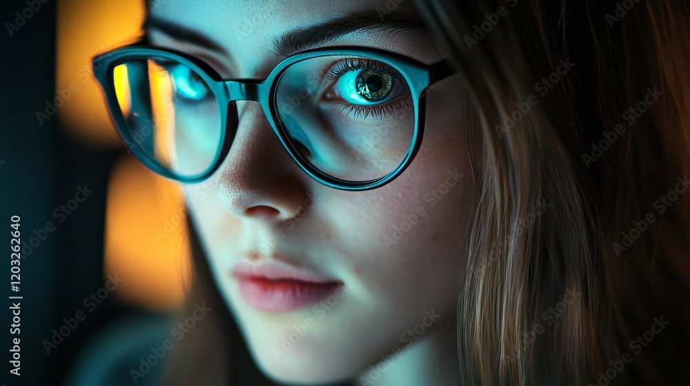 Female Nerd Stock Photo for Technology and Education Concepts Female Nerd Stock Photo for Technology and Education Concepts