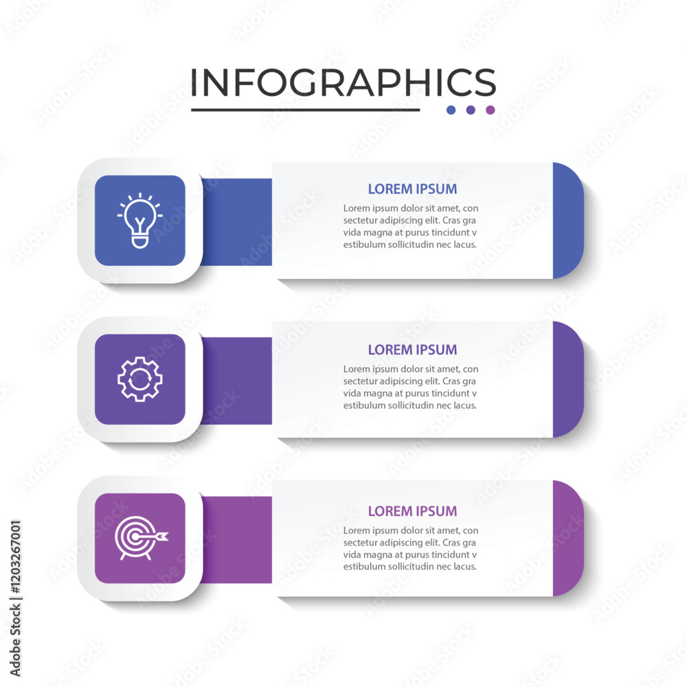 Vector Infographic label design template with icons and 3 options or steps. Vector Infographic label design template with icons and 3 options or steps.